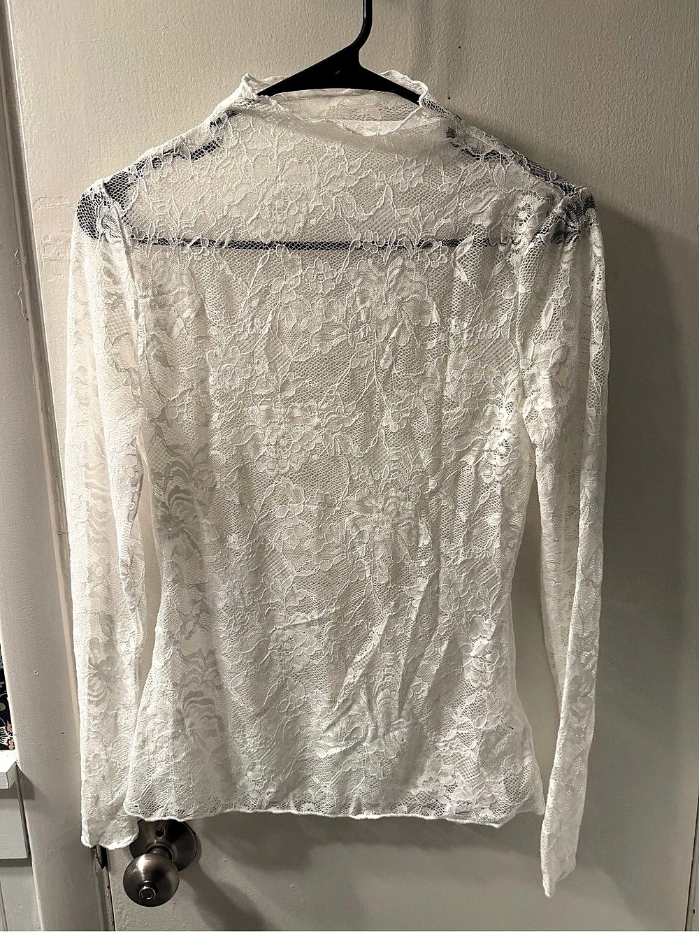 Floral Lace Long Sleeve Top Size Small